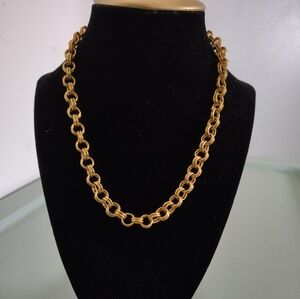 NWT Vintage Diahann Carroll Elegant Gold Tone Chain Necklace